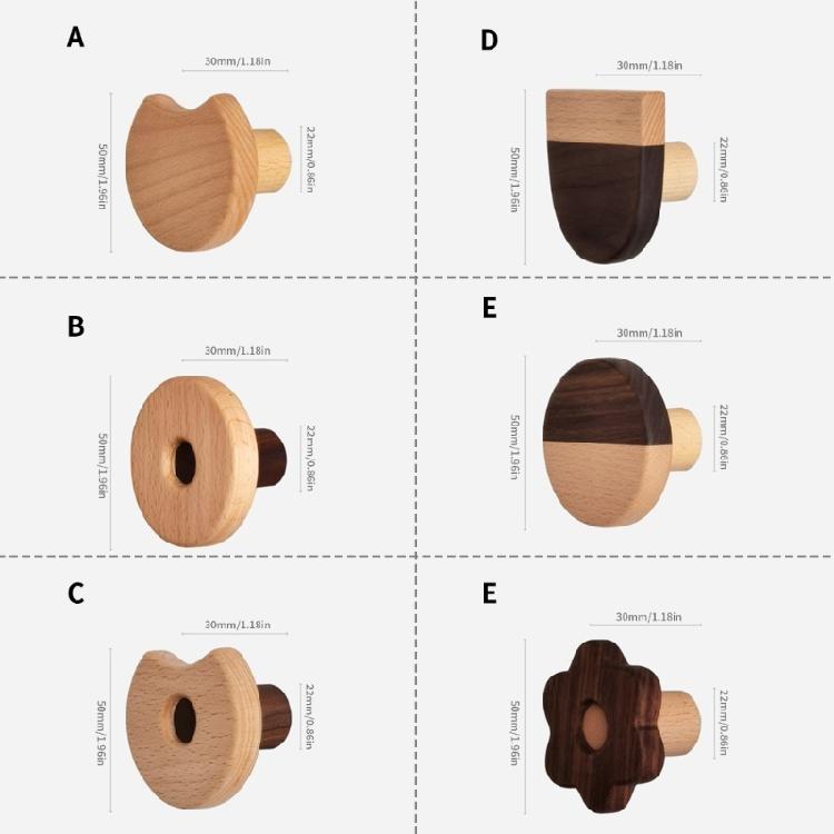 4pcs Multipurpose Florals Cabinet Knobs Sturdy Wood Handles Convenient for Childrens Room Dressers and Chests Use