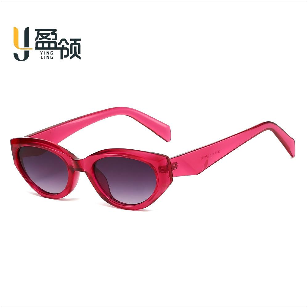 Small frame cat eye new women's sunglasses fashion glasses European and American beach sunscreen retro Internet celebrity sunglasses men