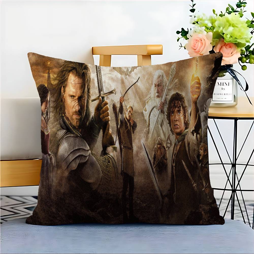 Movie L-Lord O-Of T-The Rings Office Cushion Pillowcase Car Cushion Cover45X45CM Lumbar Pillowcase Sofa Pillowcover