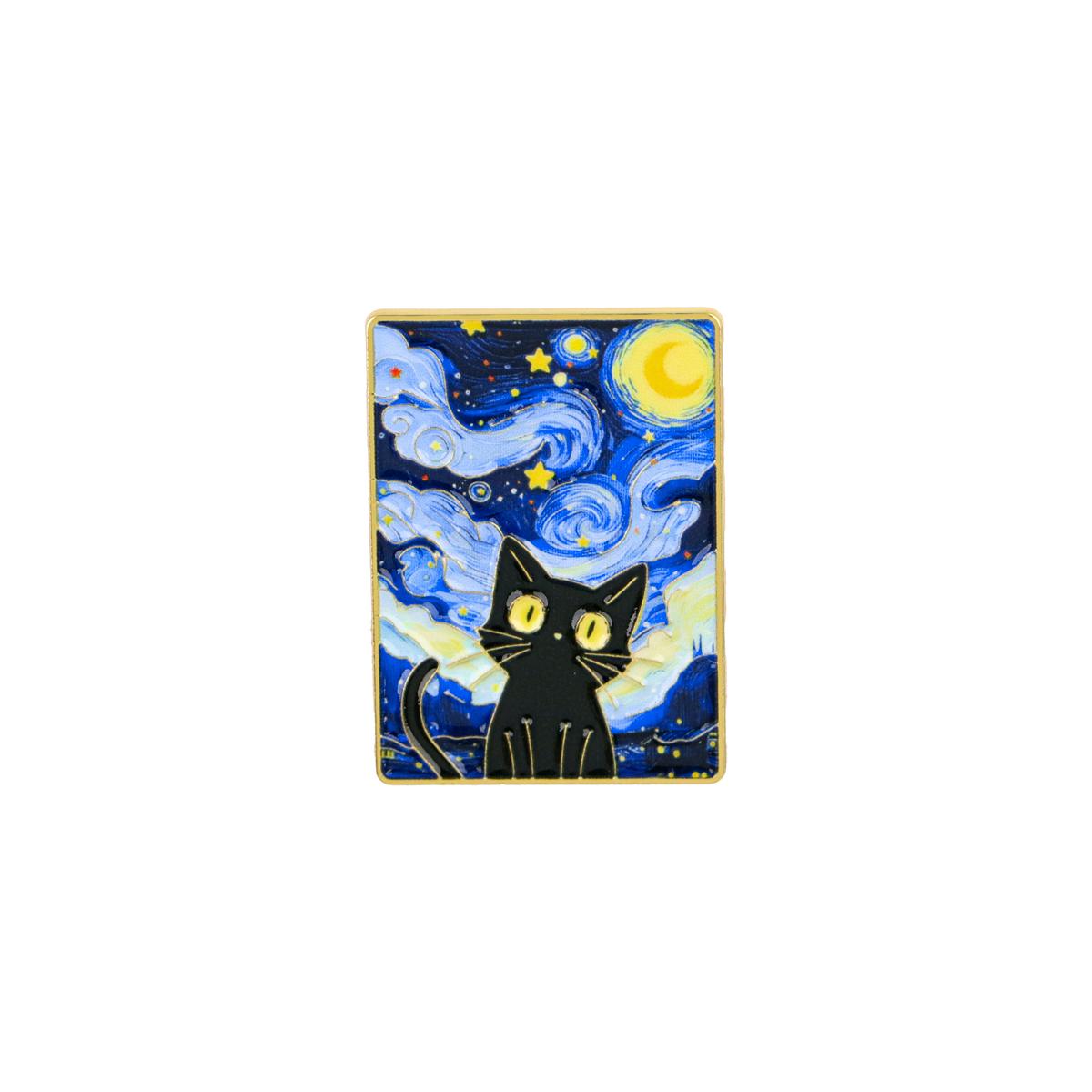 

Van Gogh Art Enamel Pin Oil Painting Starry Night Brooches on Clothes Badge Bag Clothes Lapel Woman Men Jewelry Gift for Friends