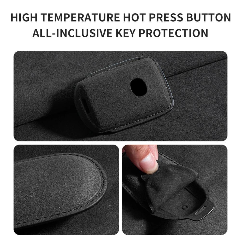 Suede Leather Car Remote Key Case Cover Shell for Mazda 3 6 Alexa CX30 CX50 CX60 CX 3CX4 CX5 CX8 CX9 Protector Fob Accessories