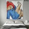 Paddington Bear Wall Tapestry Aesthetic Wall Hanging Printed Fabric Blanket Decorative Tapestries for Bedroom Living Room Home Decor