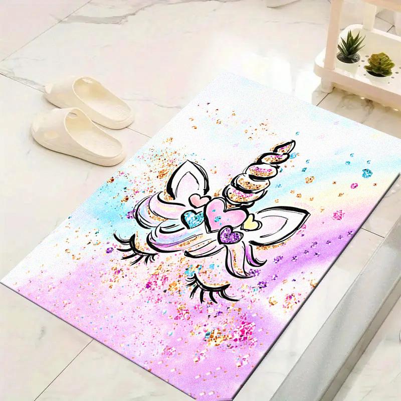 Cartoon Uni-horse Carpet Rug for Living Room Bedroom Home Sofa Decoration,Kids play Non-slip Floor Mat