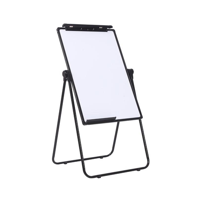 Magnetic Standing White Board Foldable Dual Sided Whiteboard Adjustable Height Notice Board 90x60cm