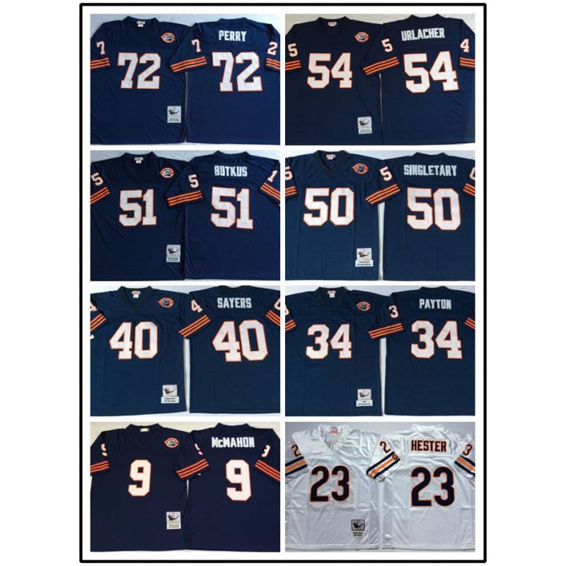 Chicago Bears Retro NFL Football Jersey Mens Embroidered Team Sports Fan Apparel