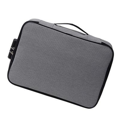 Large Capacity Document Storage Bag Multifunctional With Lock Card Holder Case Multi-Layer Storage Durable File Storage Case