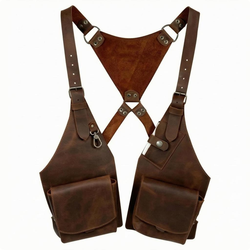 Kožená crossbody taška přes hrudník s ramenním popruhem pro Cosplay Kostým Festival
