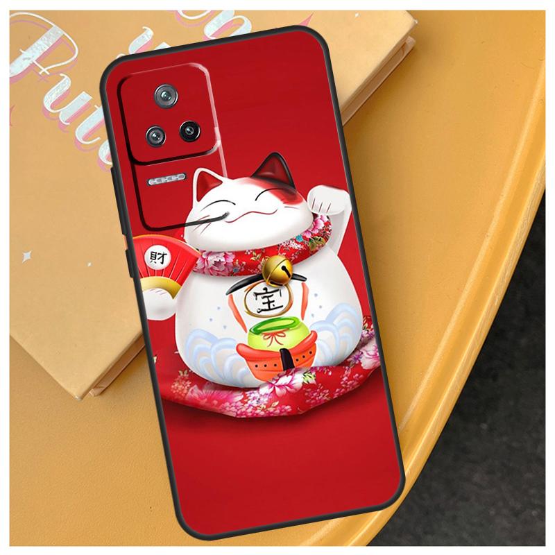 Maneki Neko Lucky Money Cat Funda For Xiaomi 17 Pro Max 14 15 Ultra 13T 14T 15T POCO X7 X5 X6 Pro F5 F6 F7 F8 Ultra Case