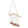 Sea Glass Wind Coastal Beach Decor Hanging Wind with Driftwood Top