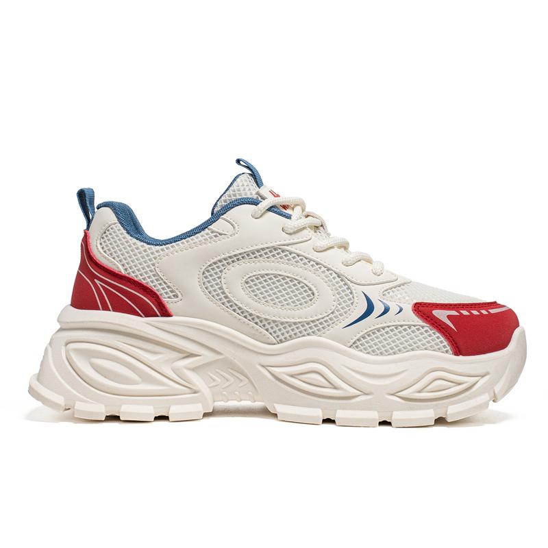 Warrior Thick Sole Height Increasing Fashion Casual Breathable Sweat Absorbent Wear Resistant Low Top Dad Shoes Men sneakers WXY(S)-5607C01
