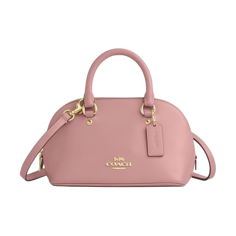 COACH SATCHEL LARA 22 wraparound zipper closure cow leather shoulder handbag mini women s pink розовый