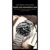 POEDAGAR Fashion Luxury Man Clock Waterproof Luminous Date Week Wristwatch Stainless Steel Quartz Business Watches for Men