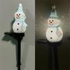 Solar Christmas Snowman Stake Light, Outdoor Lawn Lamp for Garden, Yard Decor, Xmas Holiday Pathway Lighting,