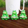 Pack of 3 Small Frogs Statues Ornaments for Indoor and Outdoor Use as Pot Lifters and Decorative Planter Risers Feet