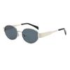 Sunglasses Women'S High Quality, Metal Oval Frame Sunglasses Tide Ins Style Personality Hip Hop Sunscreen Sunglasses