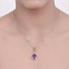 Natural Amethyst Pendant for women 925 sterling silver pendant