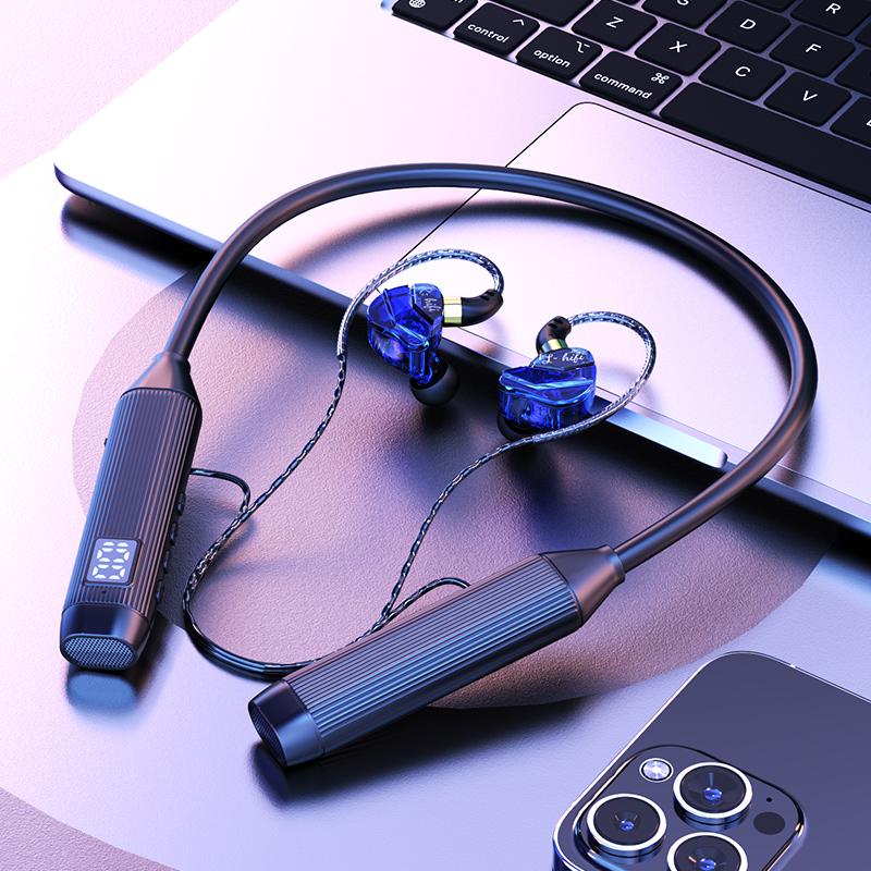 50H Play Time Wireless Headphones Stereo Surround Sound ENC Bluetooth Earphone Neckband Earbuds Waterproof Sports Gamer Headsets