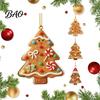 Winter Seasonal Hanging Decor Gingerbread Christmas Tree Pendant, Double-sided Acrylic Ornament for Man Ornaments Holiday Home And Car Rearview Mirror