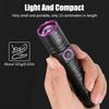 365/395nm UV Flashlight Zoom 5W Type C USB Rechargeable Black Light for Resin Curing, Pet Urine Detection, Scorpion with Battery