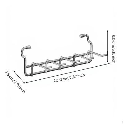 Dish Drying Rack, Stainless Steel, Secure Kitchen Sink Organizer 20cm 5Hook Rack