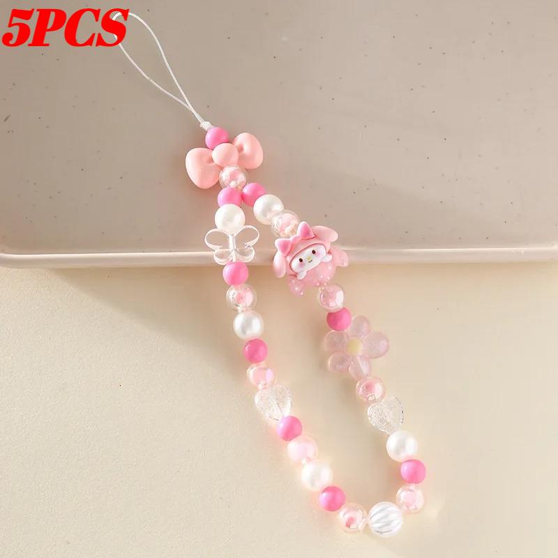 Niedlicher Sanrio Melody Hello Kitty Kuromi Cinnamorol Acryl Schlüsselanhänger Handkette Telefonkette Telefonzubehör Schmuckzubehör