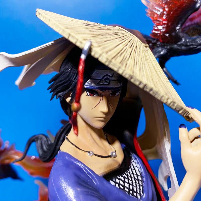 Seria Naruto, statua Kruka i Itachiego, ręcznie robiony model dekoracyjny, 31,5 cm