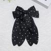 Satin Polka Dot Bow Hair Clip for Women - Korean Style Claw Clip Accessory