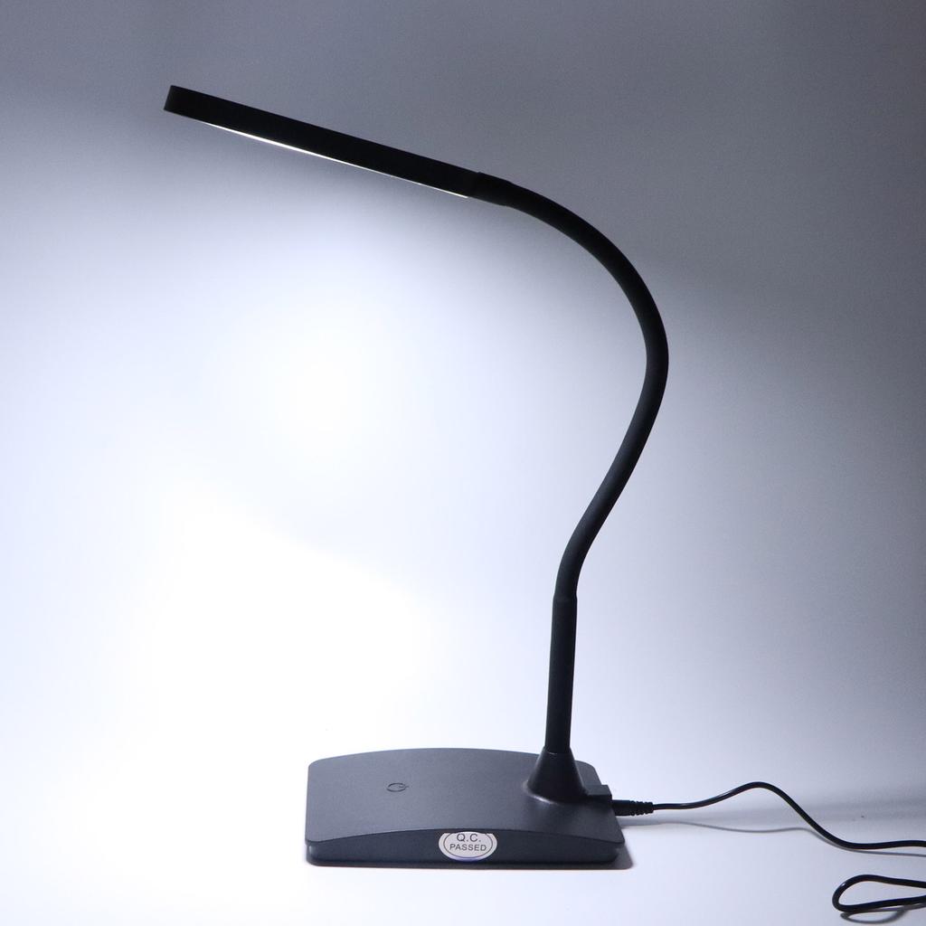 LED Desk Lamp Home Salon Office Beauty Tattoo Microblading Flexible Adjustable Dimmable Table Lamp (Black)