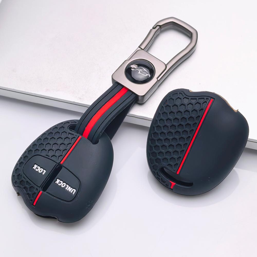 Key Fob Cover for Mitsubishi Pajero Sport Lancer EX Outlander ASX Colt Grandis with Keychain Anti-Scratch Surface Shockproof Structure