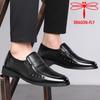 Leather shoes men's summer leather men's business dress size 48 dad shoes size 47 hollow one pedal breathable sandals