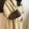 PU Women Crossbody Bag Leopard Print Bag Fashion One-shoulder Underarm Bag Niche Design Messenger Bag