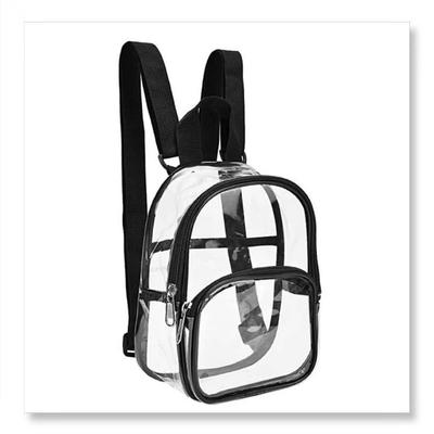 Wasserdichter transparenter Stadionrucksack - Großvolumige Reise-, Schul- und Make-up-Tasche