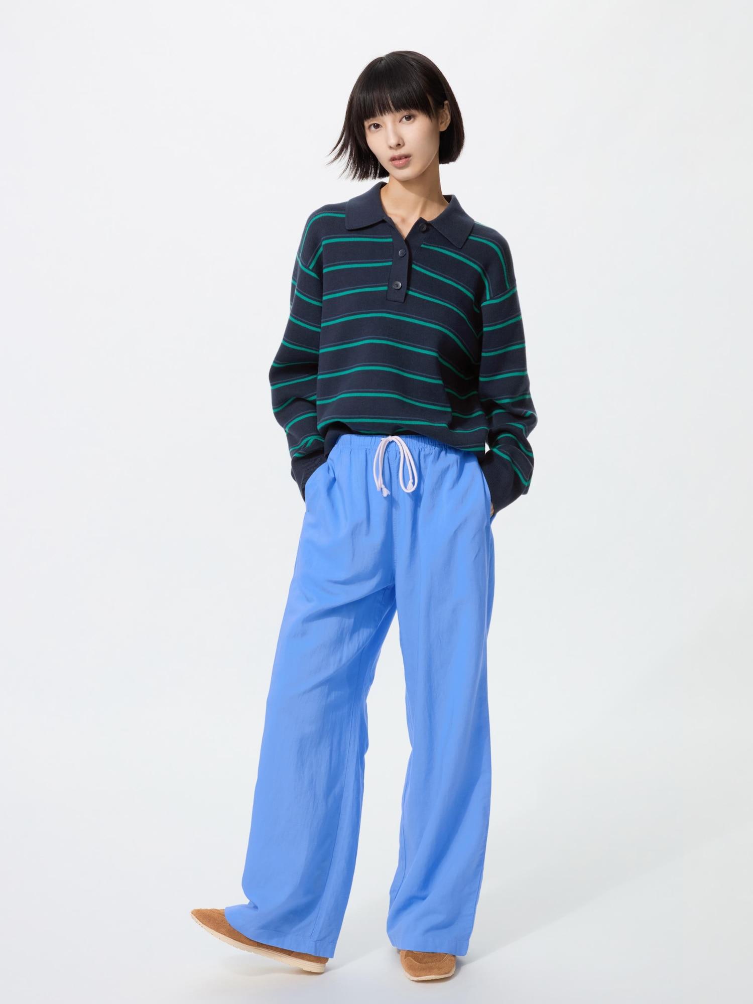 

Uniqlo Japan Льняная смесь Easy Pants 65 BLUE/3XL