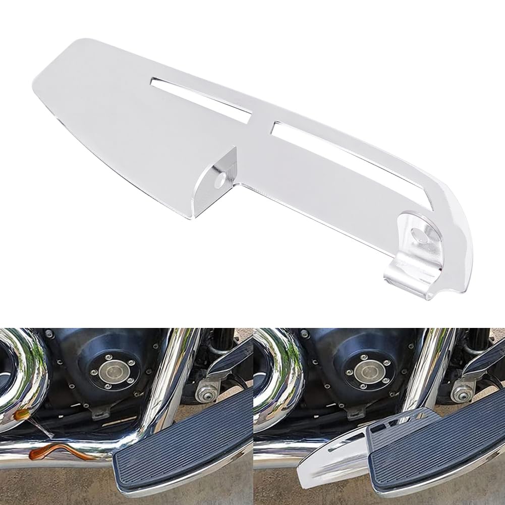 Baohatsu Motorcycle Driver Floorboard Foot Board Heel Guard Right Harley Touring Road King Electra Glide Softail CVO Ultra FLTRUSE Chrome