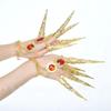 1 pair Gold Color Golden Finger Bracelet Antique Style Belly Dance Bracelet  Wedding