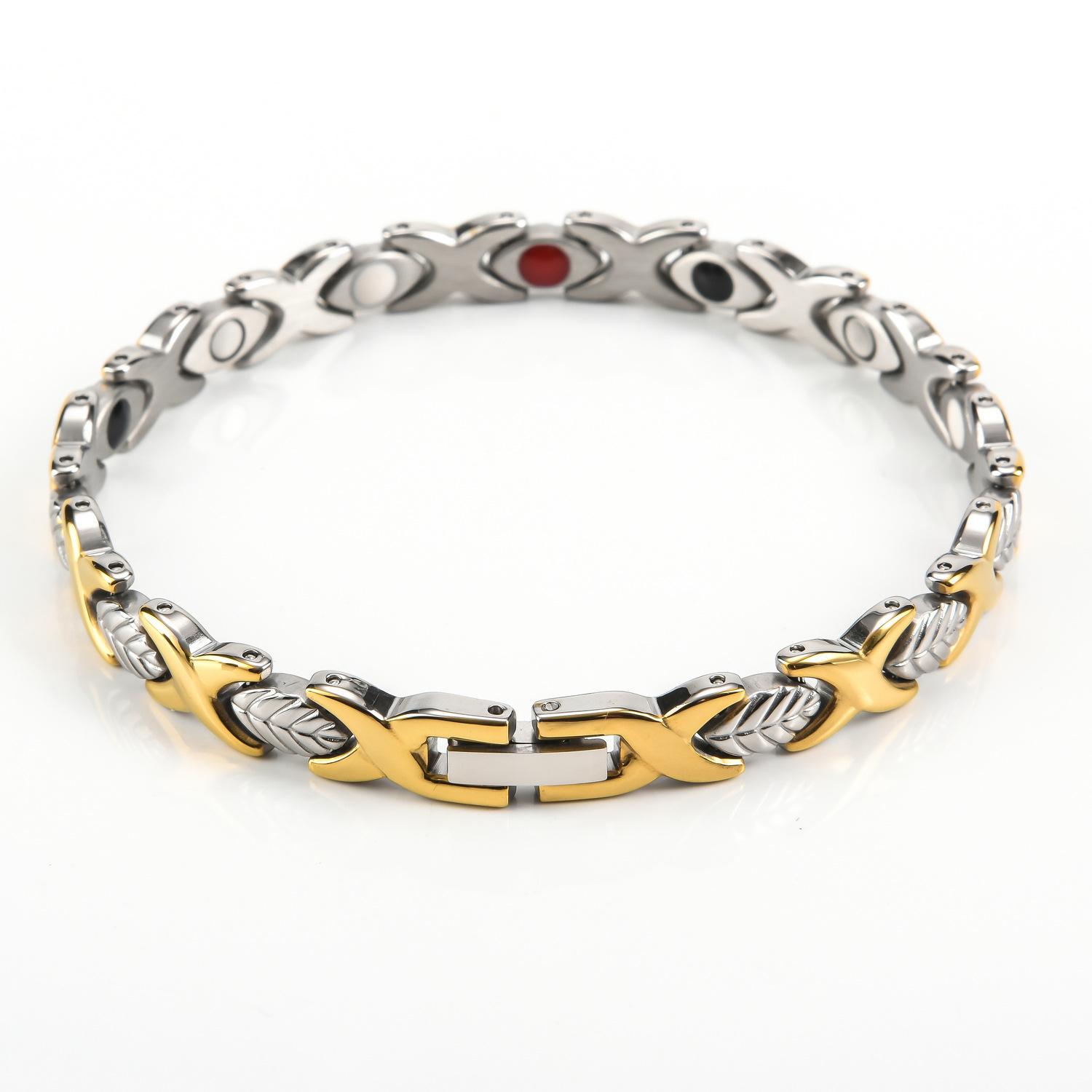 Hot Selling Accessories Korean Version Fashion Stainless Steel Magnet Men s Bracelet Stainless Steel Bracelet Magnetic Suction Design