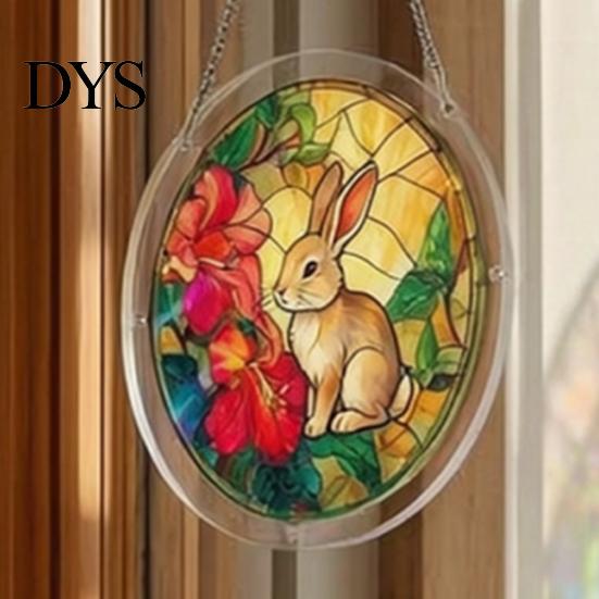 Stained Glass Puzzle Round Acrylic Suncatcher Puzzle, UV Printed Window Hanging Decor Educational Game 7.48 Inch DIY Craft Light Catcher Ornament for