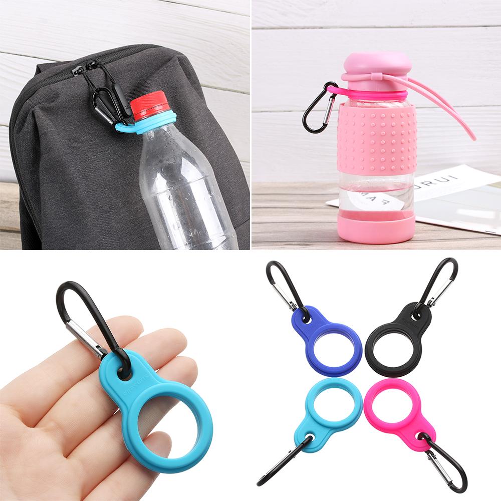 New Arrival Sports Outdoor Kettle Buckle Carabiner Water Bottle Holder Camping Hiking Aluminum Rubber Buckle Hook High Quality