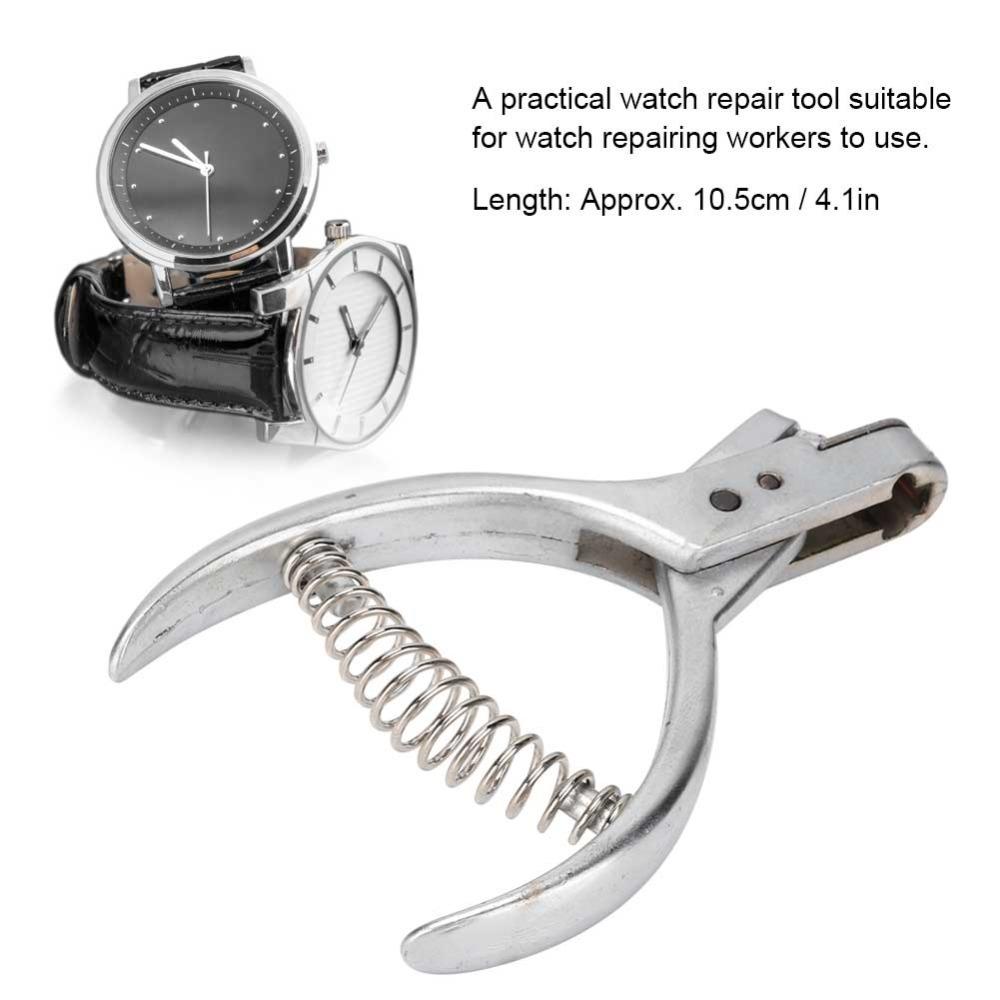 Ocelové hodinkové kleště na stříhání Stříbrný vzor Vykrajovač Hodinkový řemínek Střiháč Oděvní střih