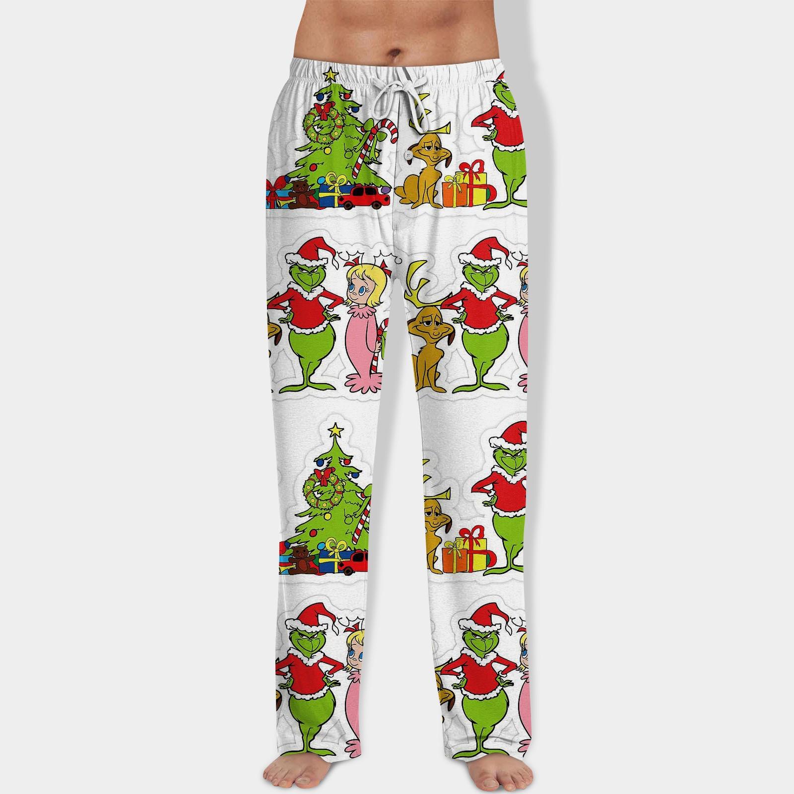 

Чоловічі домашні штани з принтом у повному обсязі, піжамні штани для сну, довгі штани, піжамні штани, штани для йоги L