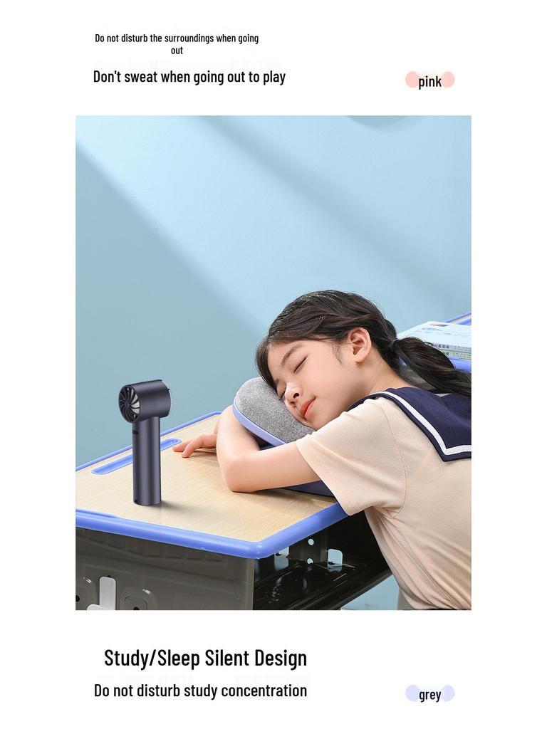 T233 High-Speed USB Rechargeable Handheld Fan with Digital Display 