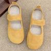 Old Beijing Spring and Autumn New Women's Single Shoes Dopamine Flat Doudou Shoes Fashion Versatile and Popular Shallow Mouth Mary Jane Shoes