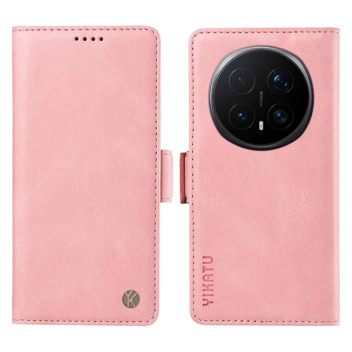 

For Honor Magic8 Pro 5G Leather Case YIKATU YK-005 Skin-touch Feeling Wallet Phone Cover