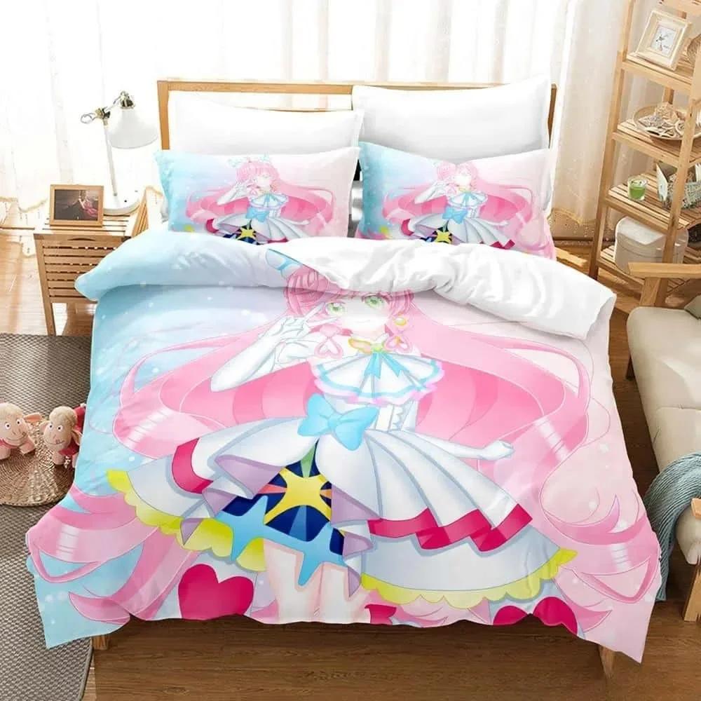 Comforter 3D Anime Kawaii Girls Sora Harewataru Bedding Set Single Twin Full Queen King Size Bed Set Adult Kid Bedroom S