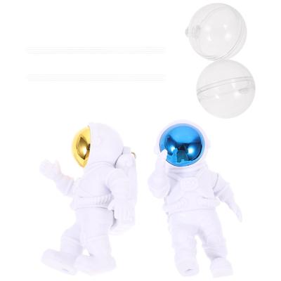 2Pcs Floating Spacemen Decor Realistic Resin Astronaut Ornament Fish Tank Landscape Prop Aquarium Floating Ornament