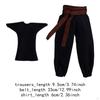 1/12 Male Doll Pants with Belt Casual Dress Up Loose Trousers Mini Long Pant for 6 Inch Action