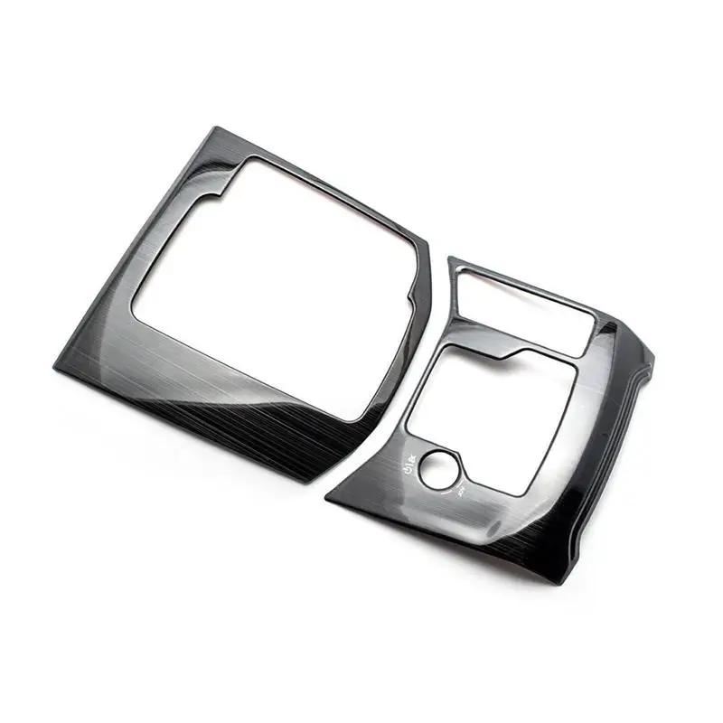 2Pcs Carbon Fiber Car Center Console Gear Shift Panel Frame Cover Trim Sticker Interior Protection Accessories for Mazda CX-5 CX5 2017-2021