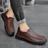 Popular Men's Shoes Autumn Men's Business Dress Small Leather Shoes Fashion British Block Casual Shoes