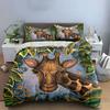 "Jungle-Themed Giraffe Art Set" Kid's and Adults' Bedroom Decor, Exquisite Three-piece Bedding Set Gift