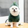 Cosplay Clothes 2Pcs Comfortable Coral Fleece Dog Outfit Featuring Dinosaur Design For Party Celebrations